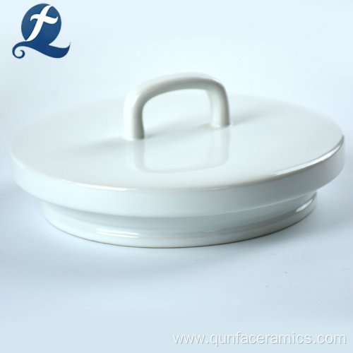 Wholesale Custom White Ceramic Cookie Jar With Lid